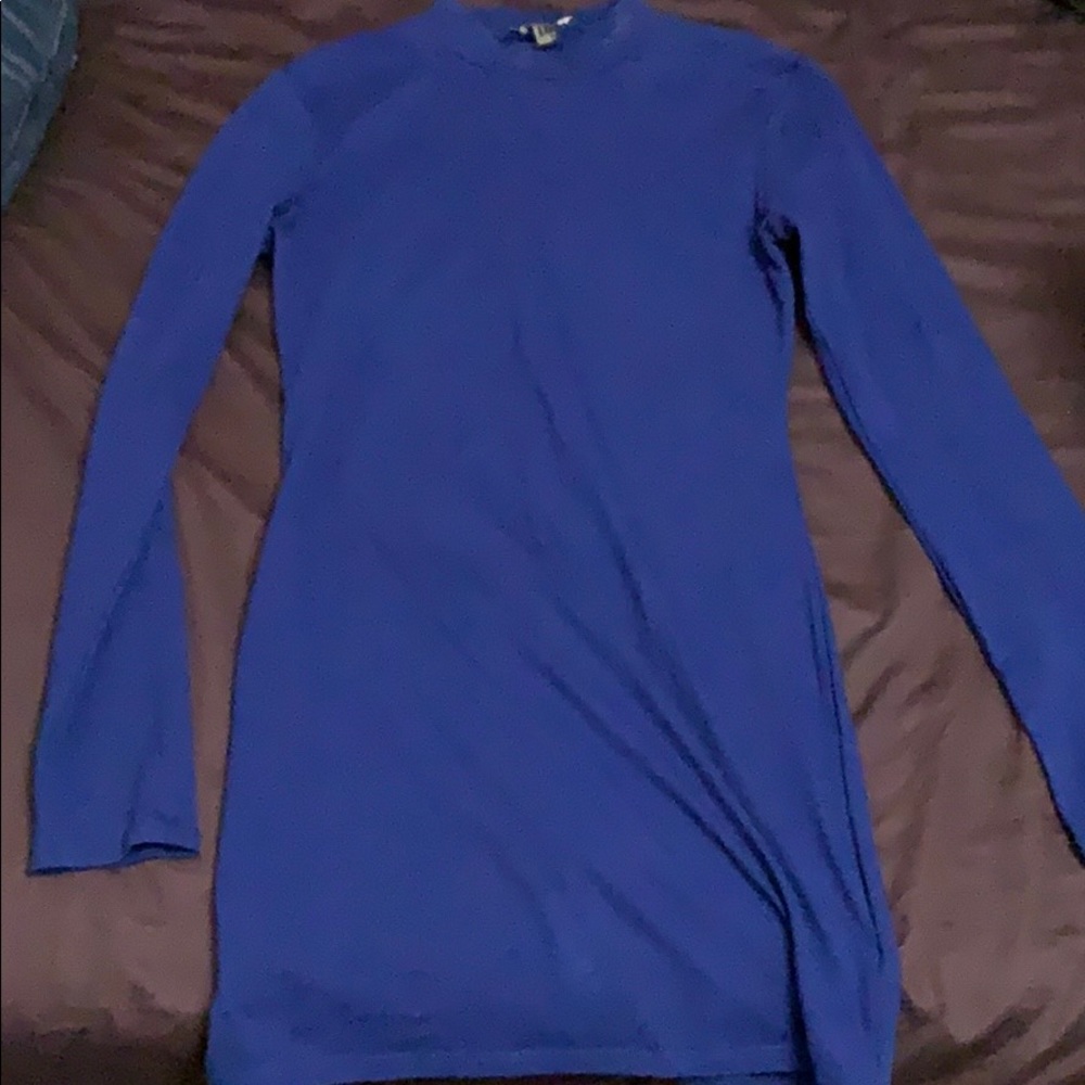 Blue tight dress
